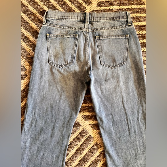 CURRENT/ELLIOTT Sz 26 Medium Blue Wide Leg Frayed Hem Jeans Orig $198 - Picture 6 of 9